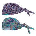 thumbnail image 5 of 2 uds., Gorro para , gorro de limpieza, gorro de quimioterapia para trabajo a prueba de polvo, envoltura para la cabeza + multicolor Macarena Gorro médico ajustable unisex, 5 of 5