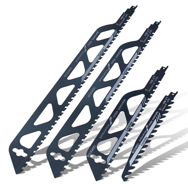 Muyoka Hojas de corte de ladrillo Hoja de sierra alternativa Punta de aleaci贸n S0243HM-CT/S1243HM-CT/S2243HM-CT/S3243HM-CT para cortar gas, hormig贸n, madera, ladrillo rojo, piedra, mamposter铆a Hoja de