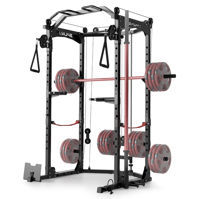 COZONY Power Cage,1600Lbs Multi-Function Power Rack with