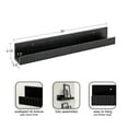thumbnail image 6 of Kate and Laurel Furrow Modern Wood Photo Display Ledges, Set of 2, 24 Inches, Black, Scalloped Floating Picture Ledge Shelf Set with Lip for Use as Dorm Book Shelves or Gallery Wall Decor, 6 of 9