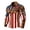 06_Red, variant on Men's Western Cowboy Denim Shirt, 250th Anniversary Fringe Embroidered Button-Down for Independence Day