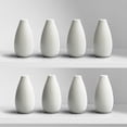 thumbnail image 2 of 8 pack Modern White Small Ceramic Vase Set of 8 for Living Room Bedroom 4.13'' minimalist Fresh Flower Vases for Home Decor Office Fireplace Centerpieces Nordic Style Gift for Fake Plant, 2 of 7