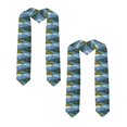thumbnail image 2 of Logiee Majestic Deer Mountain Lake Print Unisex Adult Graduation Stole Shawl 72" Long for Academic Commencements Shawl-Sharp Corner, 2 of 7