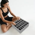 thumbnail image 4 of 24 Compartment Fabric Sock Organizer Drawer Divider For Efficient Closet Storage And Space Optimization, 4 of 5