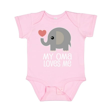 

Inktastic My Oma Loves Me Grandchild Gift Baby Boy or Baby Girl Bodysuit