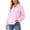 Pink-03, variant on Perfectbot Women's Stripe Button Down Shirt, Lantern Long Sleeve Blouse with Smocked Cuffs Office Casual Wear