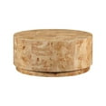 thumbnail image 6 of Meridian Furniture Burl Round 36" Coffee Table in Natural Ash Wood, 6 of 9