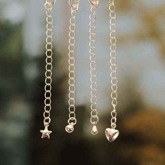 BESTOYARD Necklace Length Extender Copper 4pcs