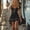 Black, variant on Morttic Women‘s Pastoral Vintage Floral Irregular Hem Short Sleeve Lace Cutout V-Neck Holiday Casual Mini Dress Black,M