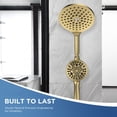 thumbnail image 4 of Dual Handheld Shower Head Combo  2-in-1 Rain Heads System 8 Inch Rainfall And 10 Modes High Hand Held Showerhead With Built-in Power Wash, 4 of 6
