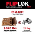 thumbnail image 2 of Cerradura de puerta de alta seguridad FlipLok: 10 veces más resistente que un cerrojo, cerradura con teclado, bronce, sin llave, 2 of 5