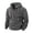 Dark Gray, variant on Men’s Pullover Hoodie with Adjustable Drawstring Hood and Multiple Zippered Pockets for Casual Outdoor Wear Black L