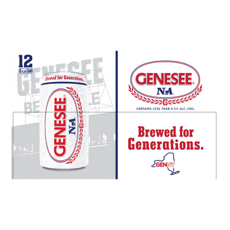 Genesee Non-Alcoholic Beer, 12 Pack, 12 fl. oz. Aluminum Cans, Domestic