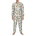 thumbnail image 3 of Naloa Sea Animals 1 Men’s Pajamas Set - Long Sleeve Button Down Sleep Shirt and Pajama Bottoms Sleepwear Set-, 3 of 7