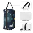 thumbnail image 3 of Goofa Space and Animals Printed Toiletry Bag with Handle,Large Capacity Travel Makeup Cosmetic Bag for Women, Carry on Airport Airline Compliant Bag, 3 of 9