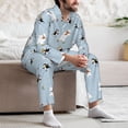 thumbnail image 7 of Hirioo Skiing penguin Bear for Men's Pajama Sets 2 Piece Pjs Men's Long-Sleeved Pajama Set Button Down Sleepwear,S-XXL-X-Large, 7 of 7