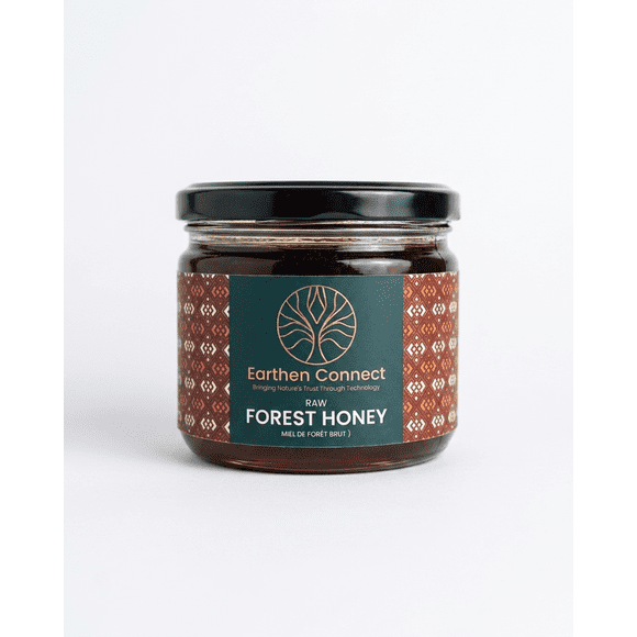 Earthen Connect Raw Forest Honey – Chemical free Natural Unfiltered & Unprocessed Honey, No Added Sugar, Antioxidant Rich Wild Forest Honey, Glass Jar