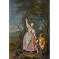 thumbnail image 2 of Charles-Joseph Flipart 14x18 Gold Ornate Wood Frame and Double Matted Museum Art Print Titled - Autumn, 2 of 4