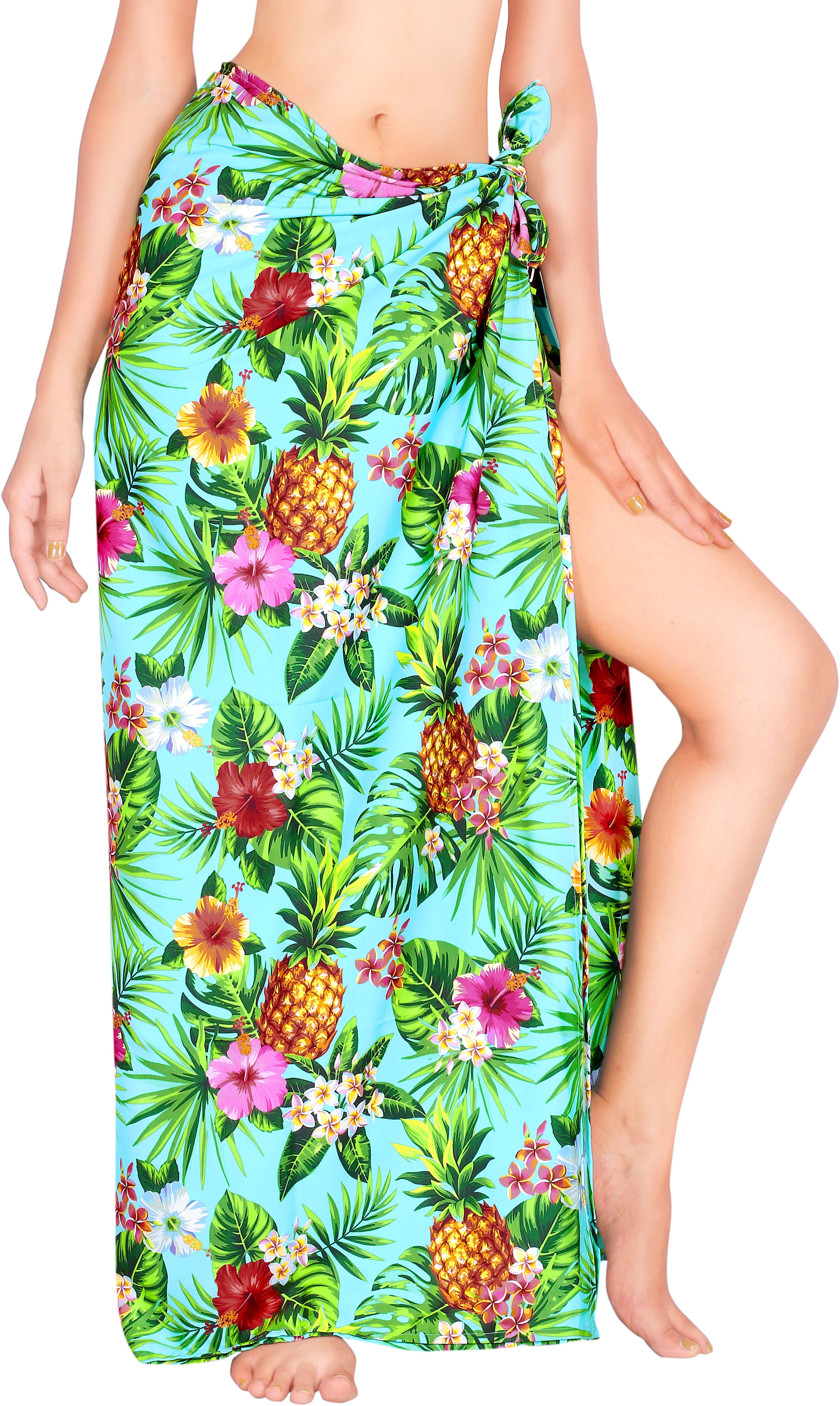 LA LEELA Womens Beach Cover Up Bikini Sarong Swimsuit Wrap Skirts Full Long B 