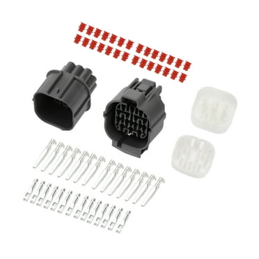 Unique Bargains 14 Pin Auto Speaker Connector Plug Waterproof Female Wire Terminal Connector for Honda 1 Set Black