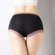 thumbnail image 4 of Gibobby Ropa interior termica Wome Tallas grandes Bragas color sólido Cintura alta Bragas encaje sexy Calzoncillos （Negro， XL), 4 of 5