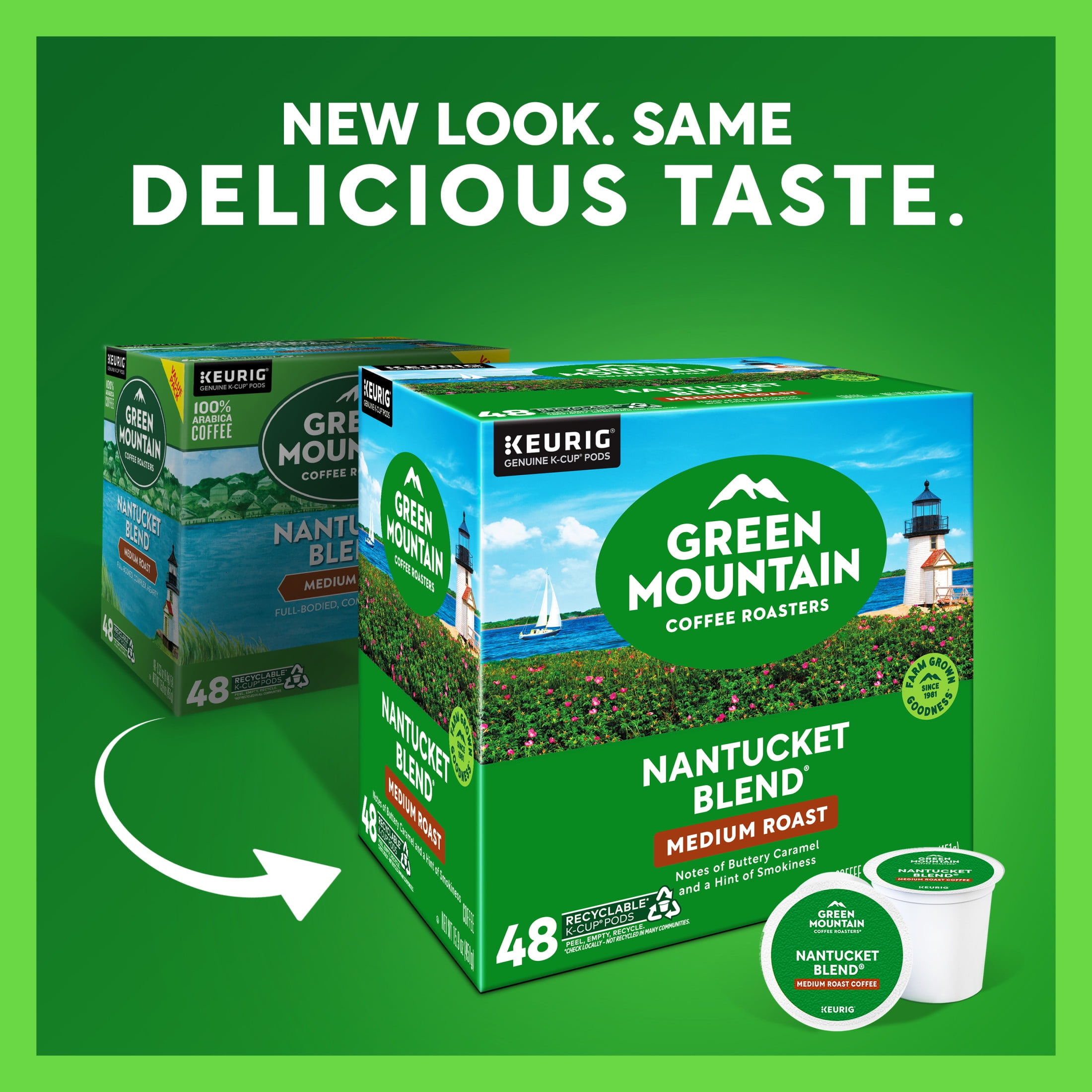 Green Mountain Coffee Roasters, Nantucket Blend Medium Roast K-Cup Coffee Pods, 48 Count