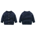 thumbnail image 3 of SILVERCELL Baby Girl Boy Cute print Solid Color Cardigans Sweater Long Sleeve Coats Button Knit Outerwear, 3 of 5