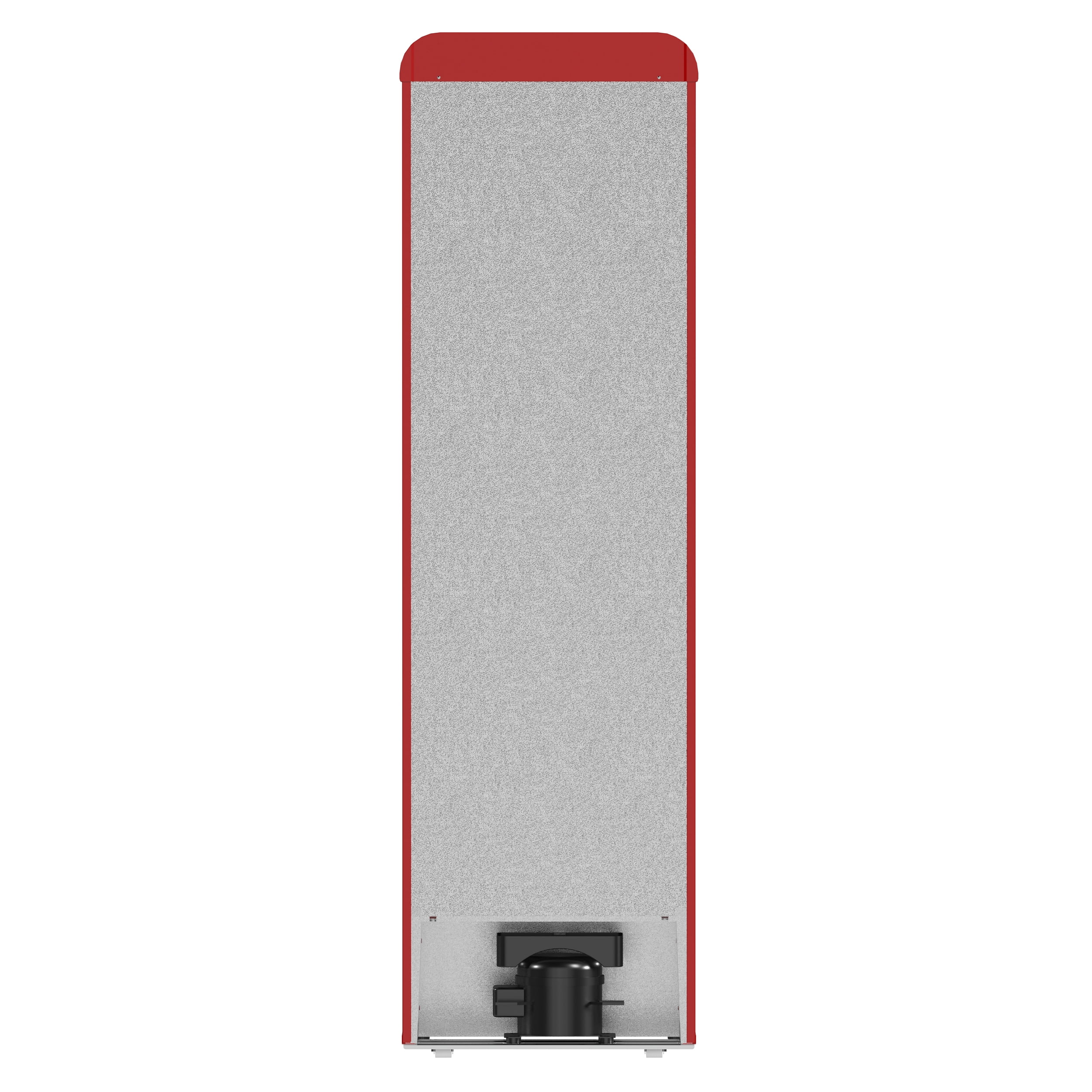 Forno Storico 22-Inch Retro bottom freezer Fridge in Red, 9 cu.ft, silver handle