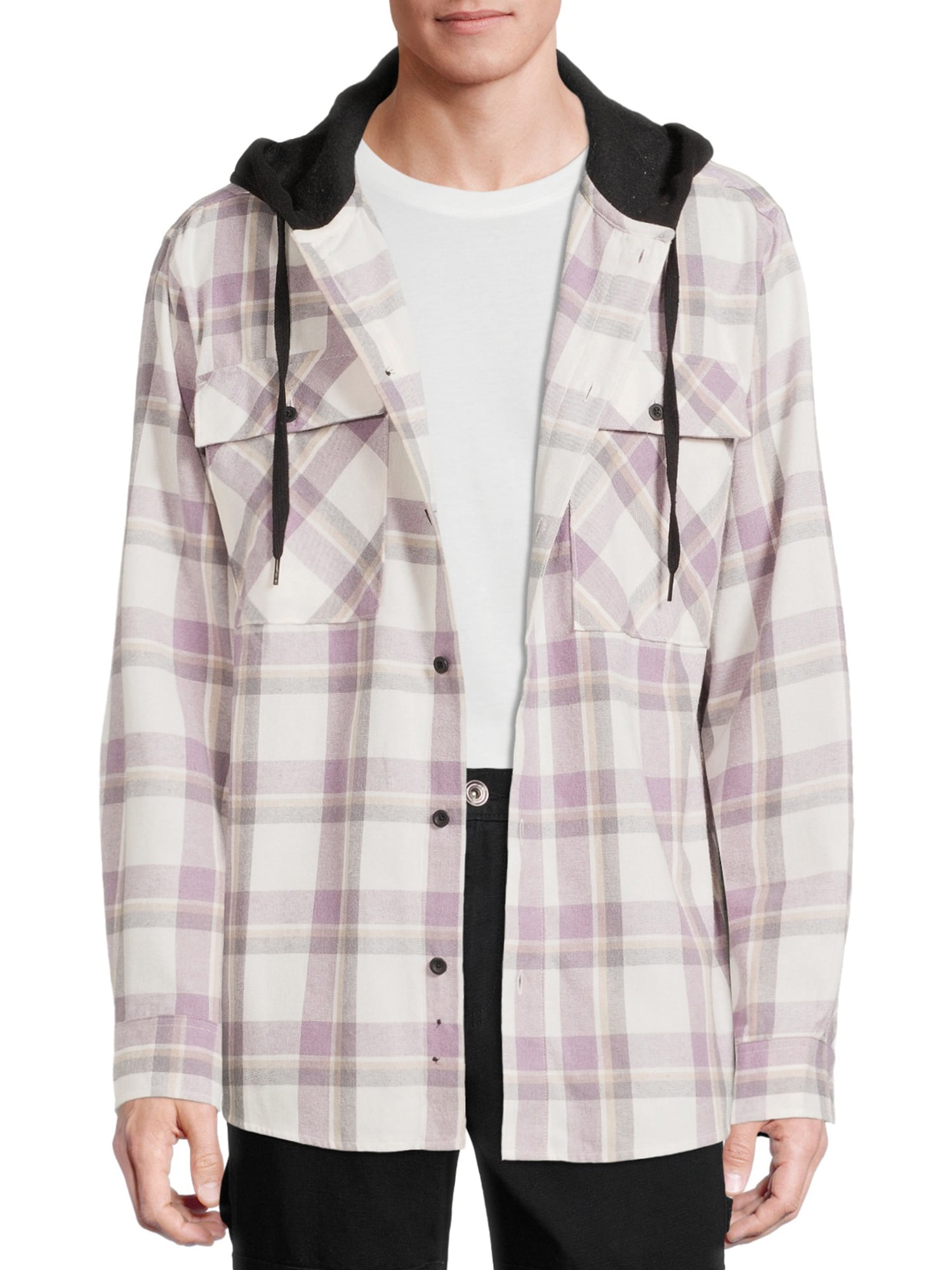 no boundaries hooded flannel