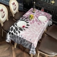 thumbnail image 6 of Pink Floral and Petal Pattern Rectangle Tablecloth 60"x120",Waterproof Polyester Rectangle Table Cloth, Wipeable Spillproof Polyester Tablecloth for Dining, Camping, Indoor and Outdoor, 6 of 6