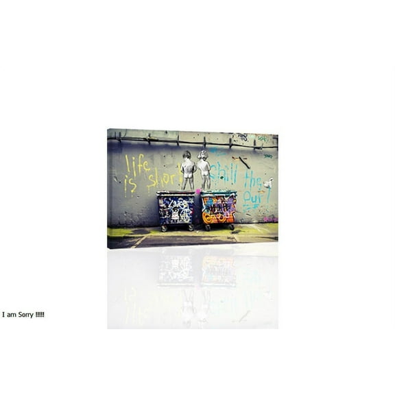 Life Is Short Banksy - CANVAS OR PRINT WALL ART