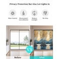 thumbnail image 4 of Window Privacy Film Blue Yellow Forest Stained Glass Window Film Decorative Sun Block Window Cover Modern Oil Painted Contemporary Window Clings Static Adhesive Sticker for Bathroom 17.7"x39.3", 4 of 6