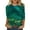 Green, variant on Women's 3/4 Sleeve T-Shirts Summer Trendy Tie Dye Graphic Round Neck Blouses Dressy Casual Loose Fit Tunic Tops