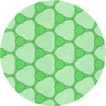 thumbnail image 1 of Ahgly Company Machine Washable Indoor Round Transitional Green Area Rugs, 3' Round, 1 of 7