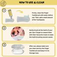 thumbnail image 4 of Juego de 2 cepillos de dientes para perros y estuche de almacenamiento de silicona no tóxica para limpieza de dientes Cuidado dental para eliminar la placa Cepillo de dientes para perros, gatos y cach, 4 of 4