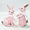 Pink, variant on JEWLALO 2PCS Rattan Rabbit Easter Decorations, Bunny Easter Ornaments, Outdoor Garden Statue Animals Figurine for Home Farmhouse Courtyard Lawn Tabletop Decoration, Gifts for Easter (Pink)