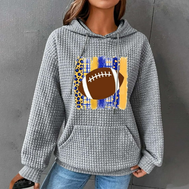 Amzcrzy Chandails en Molleton pour Femmes Manches Longues Mode Chandail Col Rond Manches Longues Blouse Confortable Chandails en Molleton et Chandails à Capuchon pour Femmes G