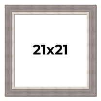 21x21 Frame Grey Real Wood Picture Frame Width 2.75 Inches | Interior Frame Depth 0.5 Inches |