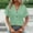Mint Green, variant on Aobny Eyelet Fall Tops Button Women Green Blouses & Tops Short Sleeve V-Neck Blouse Spring Tops for Women,M