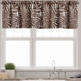thumbnail image 3 of Ambesonne Tropical Valance & Curtain, Brown Exotic Leaves Motif, 55"x24", Brown and White, 3 of 7
