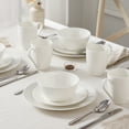 thumbnail image 2 of Pacifica Home Pearl Beaded Bone China Modern White Porcelain Dinnerware Set, Service for 4, Chip & Scratch Resistant, Dishwasher & Microwave Safe, 2 of 3