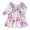B, variant on KYAIGUO Toddler Kids Girls Flare Sleeve Dresses Spring Floral Princess Dress Fall Square Neck Onesies Prints Skirt for 3-7 Years Old