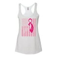 thumbnail image 2 of Wild Bobby, AmericanFlag Awareness Tri-Blend Racerback Tank Top, Heather White, Medium, 2 of 3