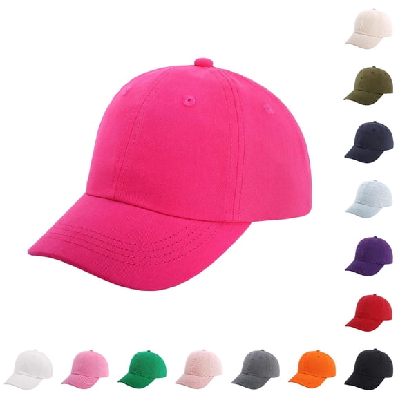 Oiyii Newborn Girls Solid Baseball Caps Solid Color Casual Baseball Hats Turcker Caps, Rd2