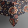 thumbnail image 5 of Pioneer Flower Floral Print Pattern Square Tablecloth, Waterproof Wipeable Spillproof Washable Table Cover for Home Kitchen Party Decor, 52"x52", 5 of 6