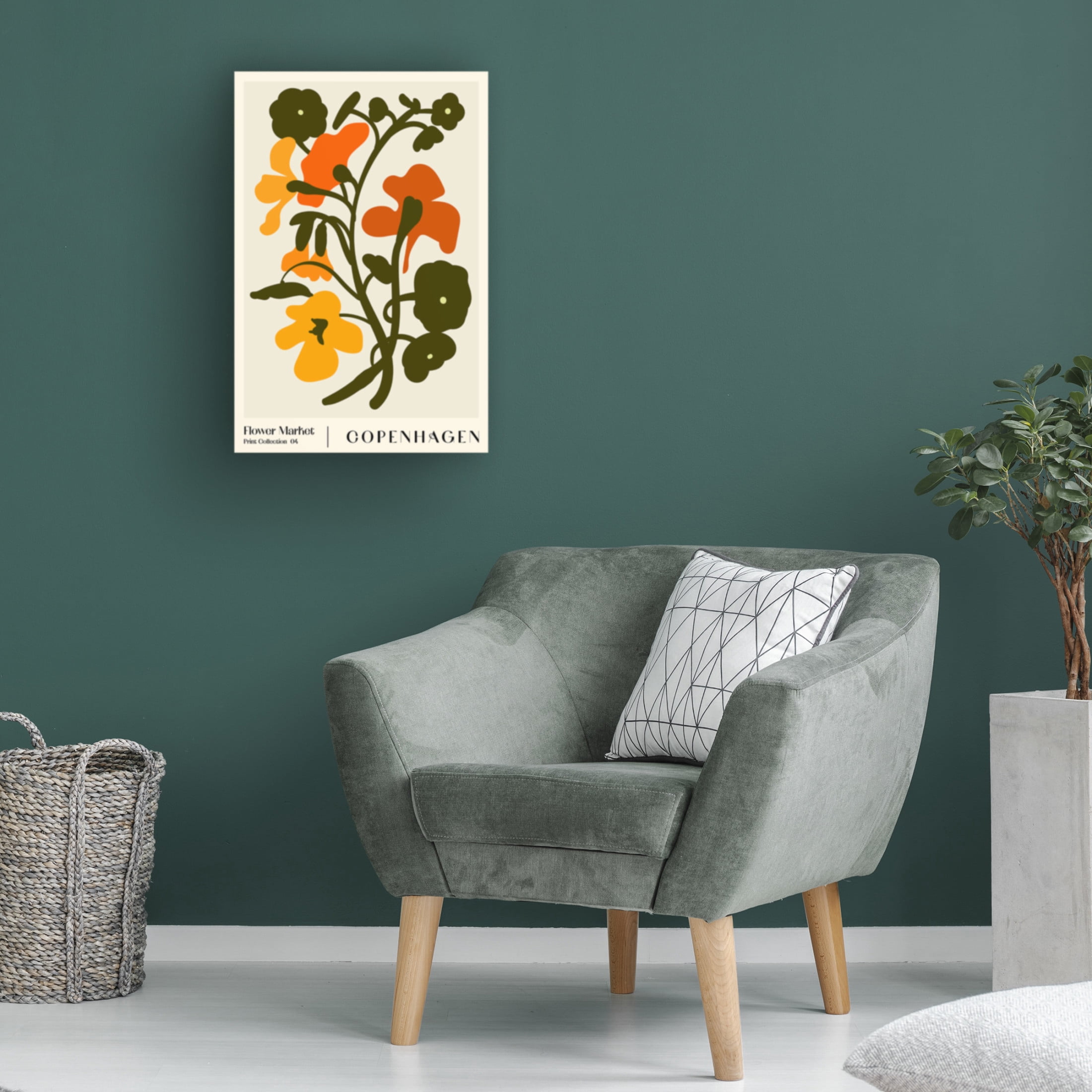 Trademark Fine Art NKTN Flower Market Copenhagen Canvas Wall Art