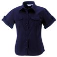 thumbnail image 1 of Russell Collection- Camisa de manga corta vuelta para mujer (Azul marino), 1 of 1