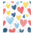 thumbnail image 3 of Dailycode Dishwasher Magnet Cover Magnetic Fridge Door Cover Home Kitchen Decor, Red Blue Yellow Hand-drawn Hearts, 23"x 26", 3 of 6