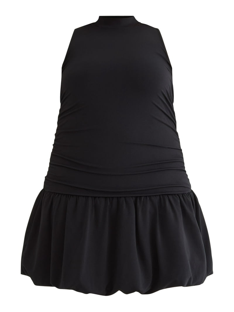Madden NYC Plus Size Mock Neck Bubble Dress - Walmart.com Madden NYC Plus Size Mock Neck Bubble Dress - Walmart.com