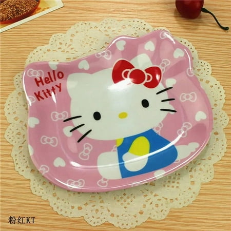 My Melody Sanrio Dinner Plate Hello Kitty Anime Baby Children Kawaii Saucer Tableware Cute Fruit Plates Cartoon Snacks Tray Gift 2223164